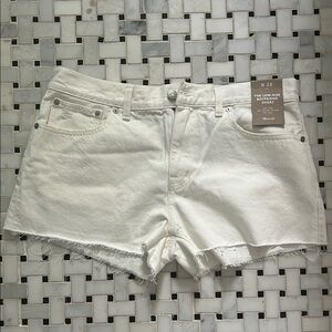Madewell White Jean Shorts Classic Cut